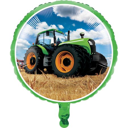 CREATIVE CONVERTING Tractor Time Mylar Balloon, 18", 10PK 318057